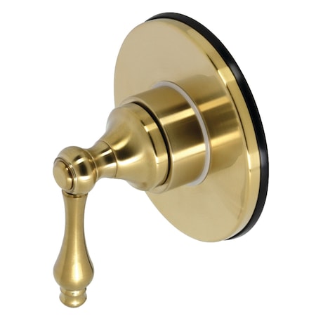 Kingston Brass KS3037AL Single-Handle Three-Way Diverter Valve with Trim Kit, Brushed Brass KS3037AL